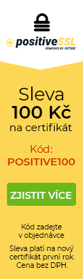 PositiveSSL DV sleva 100 Kč na nový certifikát